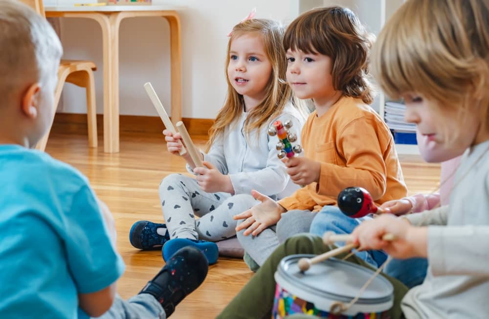 Music profoundly impacts a child's development, engaging multiple senses and stimulating various brain areas.