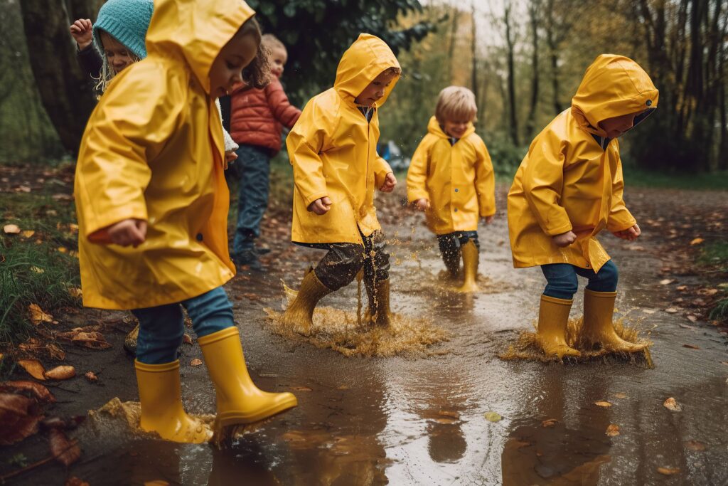 Experiencing and enjoying different weather conditions, including rain, can help children develop resilience and adaptability.